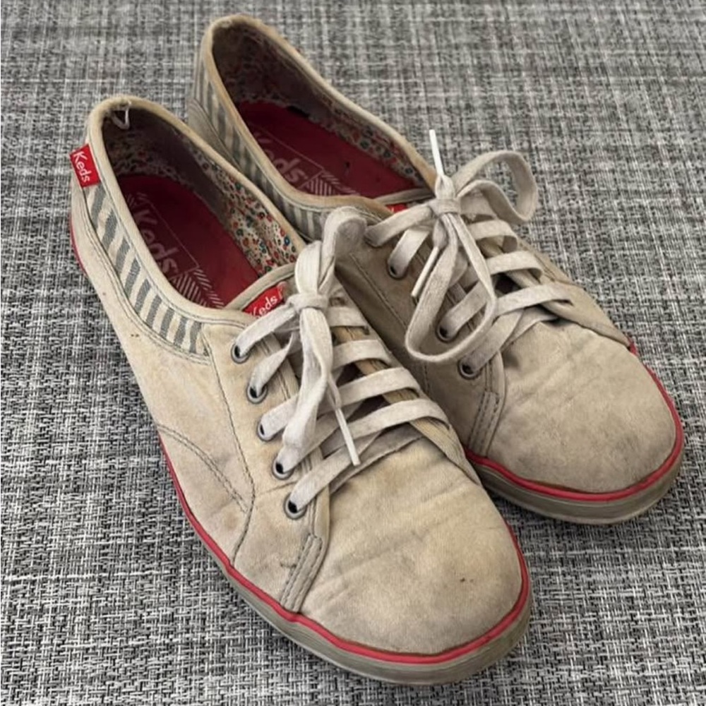 Keds Striped Beige Sneakers
